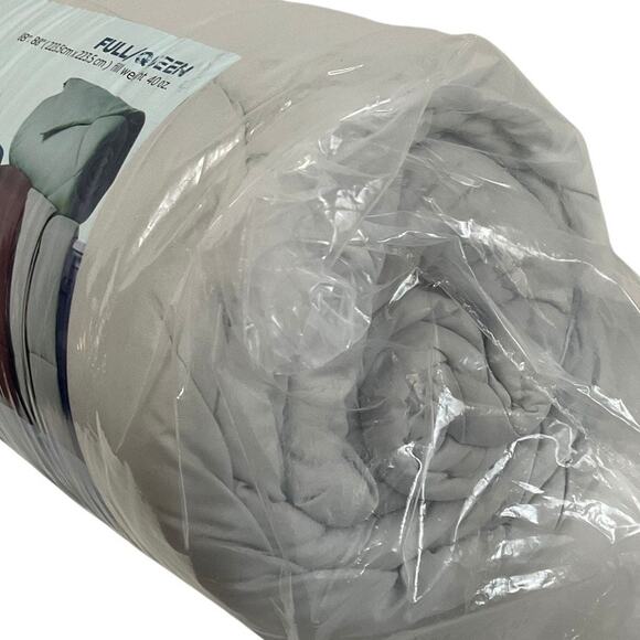 Royal Luxe Hypoallergenic Light Warmth Microfiber Comforter Gray Full/Queen - Picture 4 of 4